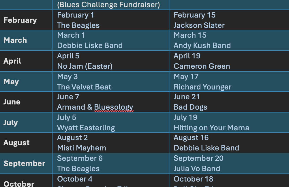 Updated TBS Jam Calendar (April 16, 2026)